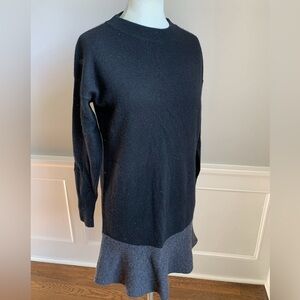 White + Warren Black and Gray Cashmere Dress size Small